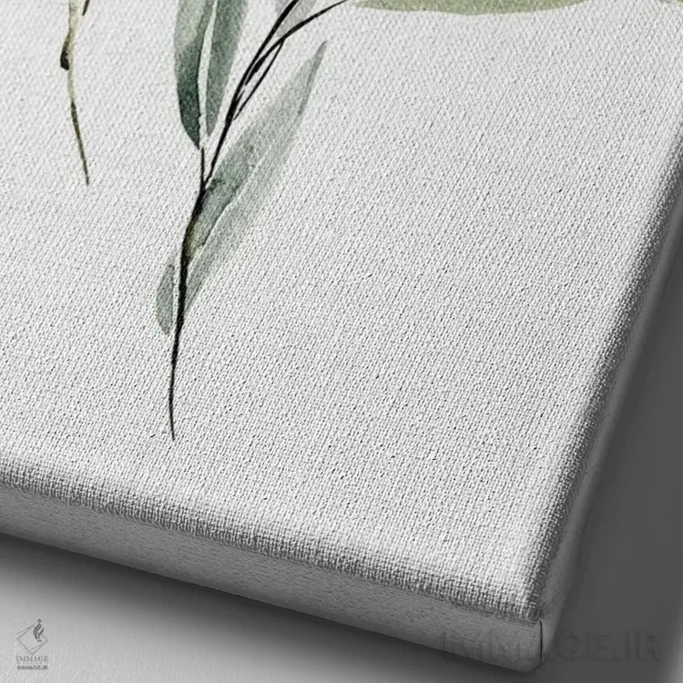 تابلو مینیمال پناهگاه برگدار XI اثر لترد اند لایند - نمای نزدیک بافت بوم