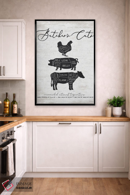 تابلو دکوراتیو برش های قصاب اثر لترد اند لایند - D2B