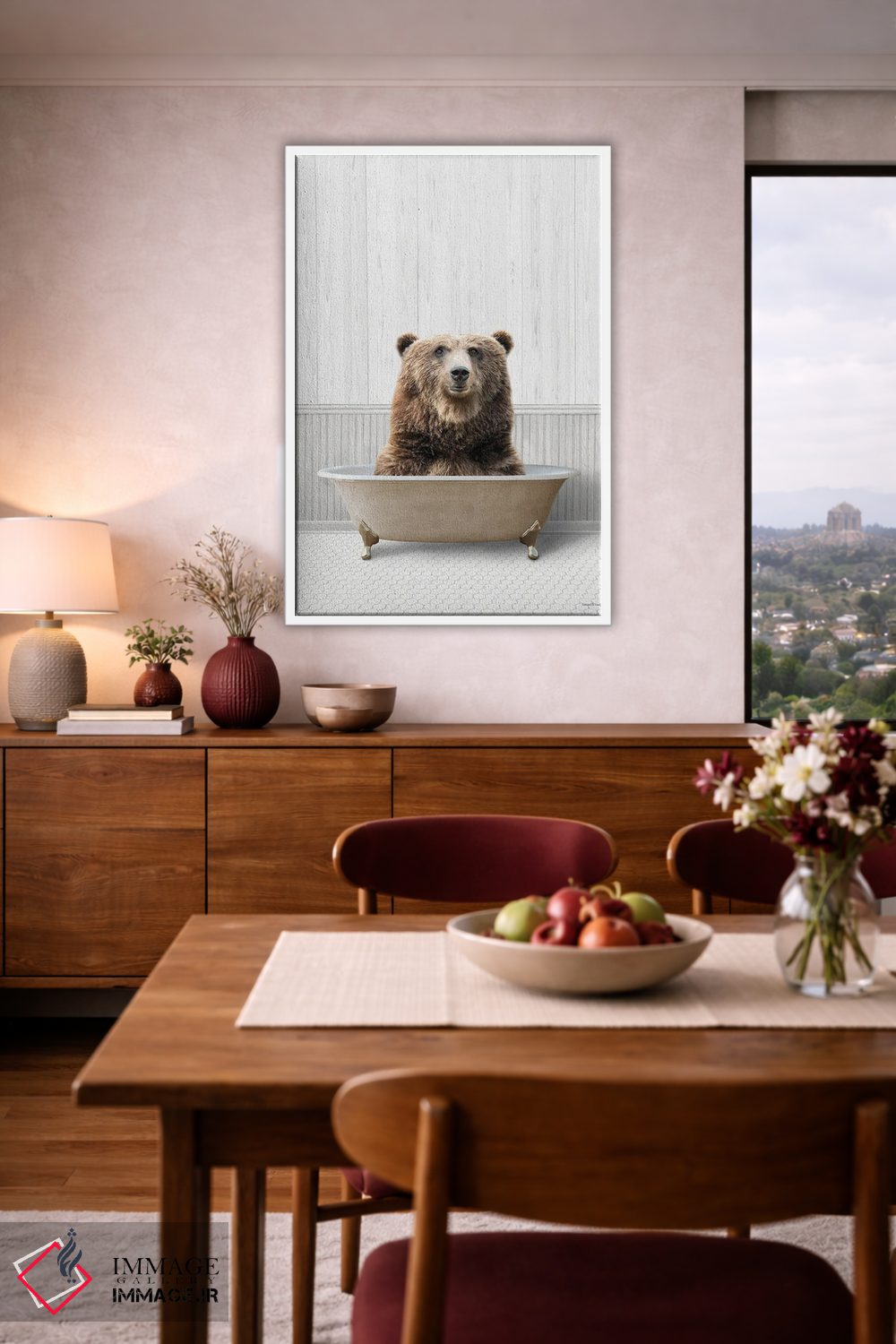 تابلو دکوراتیو خرس زمان حمام اثر لترد اند لایند - D3W