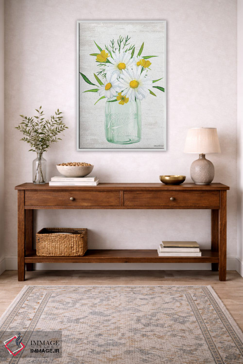 تابلو مدرن دسته گل گل ها III اثر لترد اند لایند - D3W