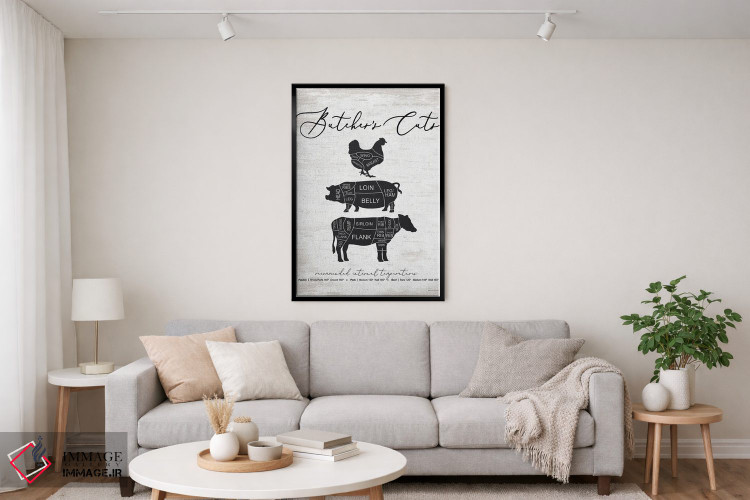 تابلو دکوراتیو برش های قصاب اثر لترد اند لایند - D5B