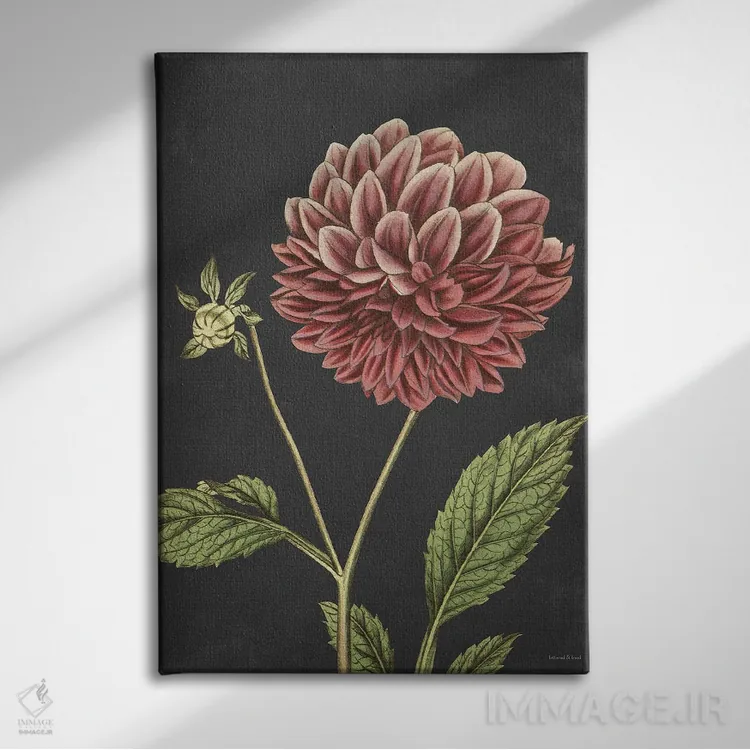 تابلو دکوراتیو داهیلیا اثر لترد اند لایند - نمای روبهرو روی دیوار