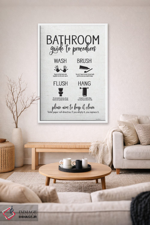 تابلو دکوراتیو راهنمای سرویس بهداشتی اثر لترد اند لایند - D1W
