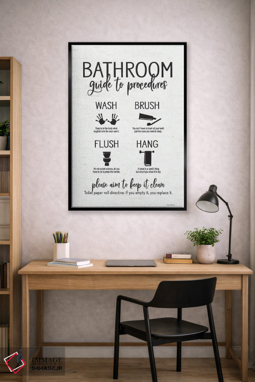 تابلو دکوراتیو راهنمای سرویس بهداشتی اثر لترد اند لایند - D2B