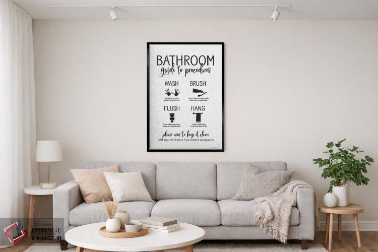 تابلو دکوراتیو راهنمای سرویس بهداشتی اثر لترد اند لایند - D4B