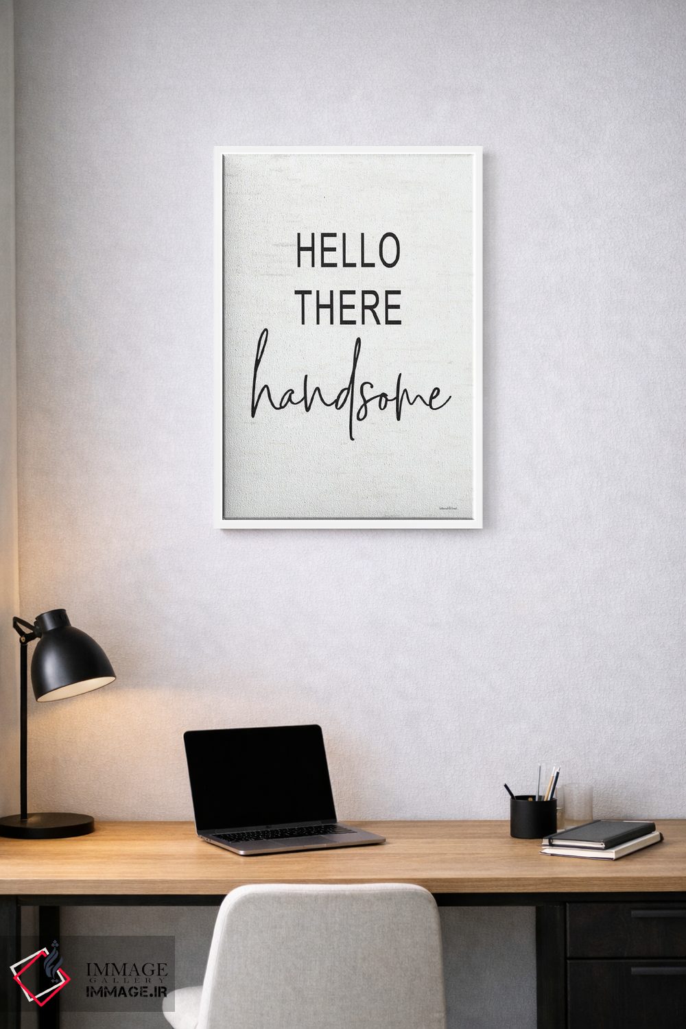 تابلو دکوراتیو سلام خوش تیپ اثر لترد اند لایند - D1W
