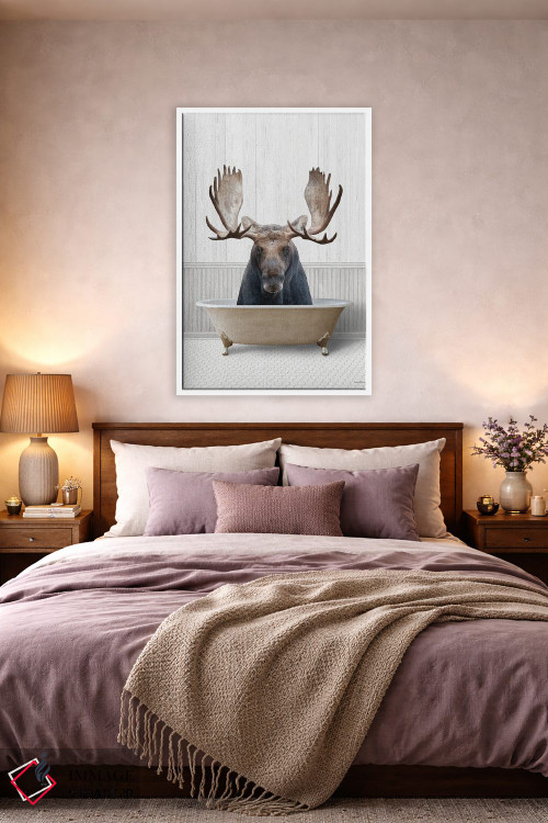 تابلو دکوراتیو گوزن شمالی زمان حمام اثر لترد اند لایند - D4W