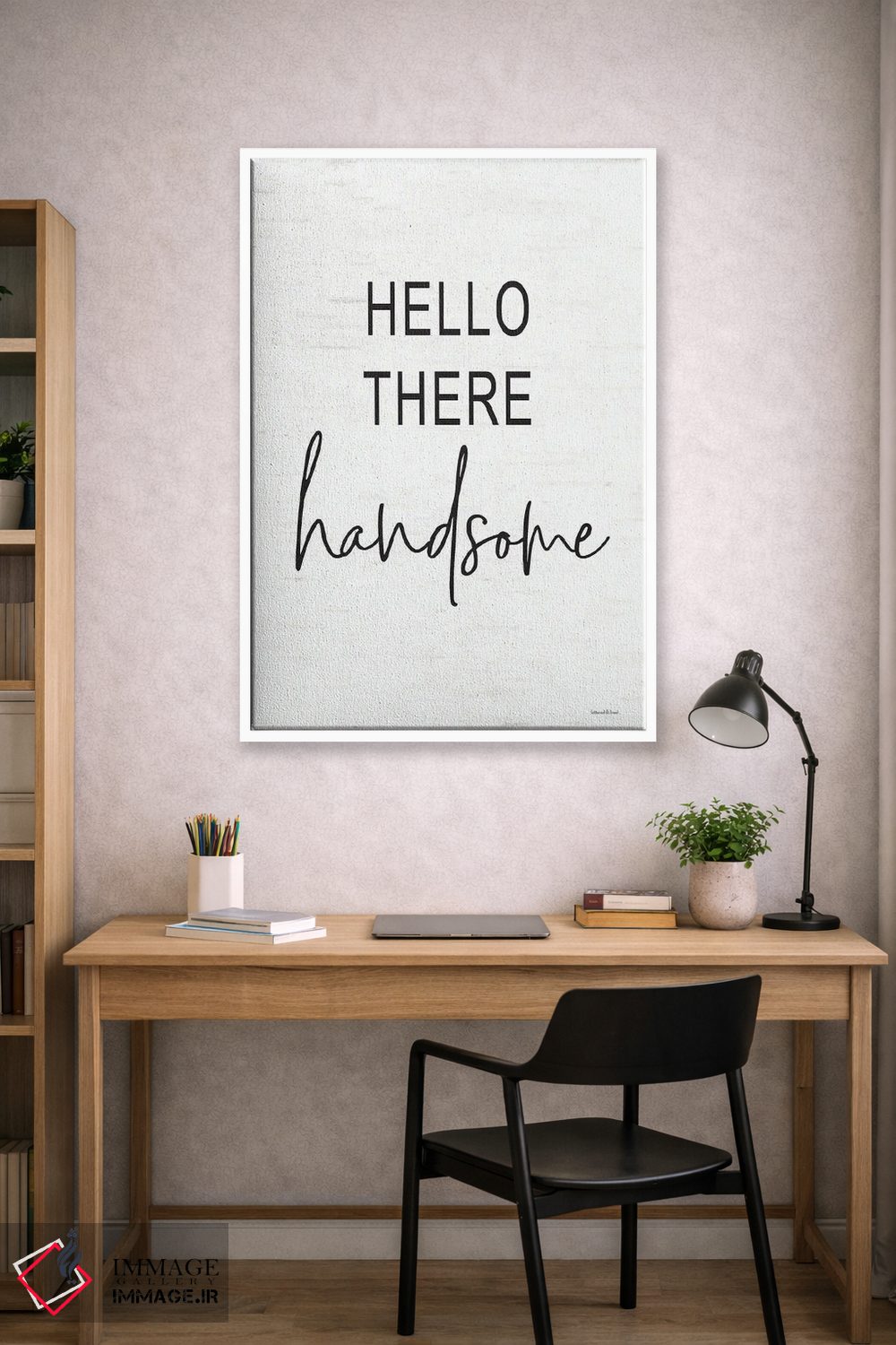 تابلو دکوراتیو سلام خوش تیپ اثر لترد اند لایند - D2W