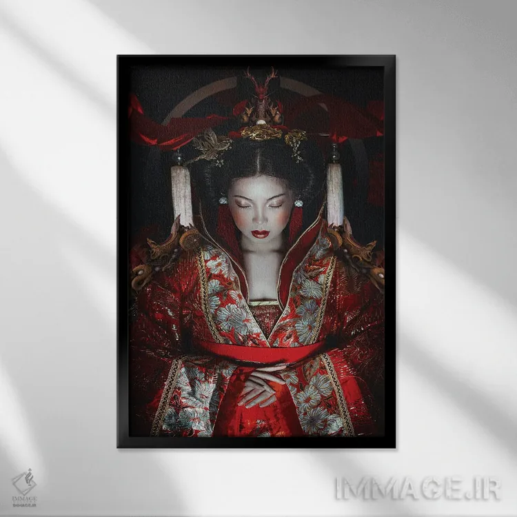 تابلو دکوراتیو امپراتریس اثر لیلین لیو - نمای قابدار مشکی