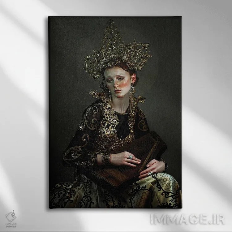 تابلو دکوراتیو نغمه سرا اثر لیلین لیو - نمای روبهرو روی دیوار