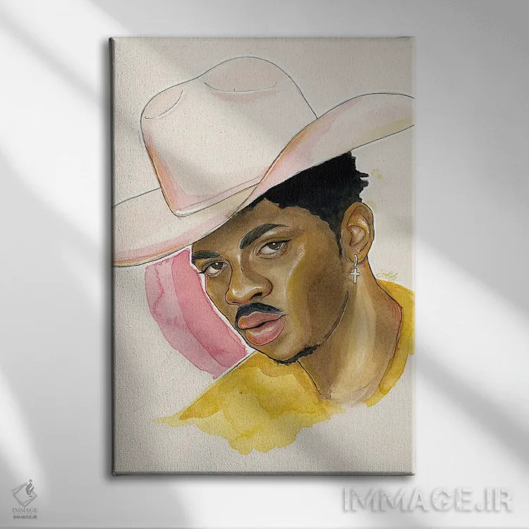 تابلو دکوراتیو لیل ناز ایکس اثر شان الموور - نمای روبهرو روی دیوار