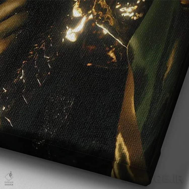 تابلو دکوراتیو افسرده اثر لیلین لیو - نمای نزدیک بافت بوم