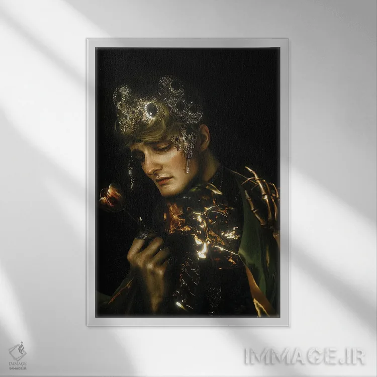 تابلو دکوراتیو افسرده اثر لیلین لیو - نمای قابدار سفید