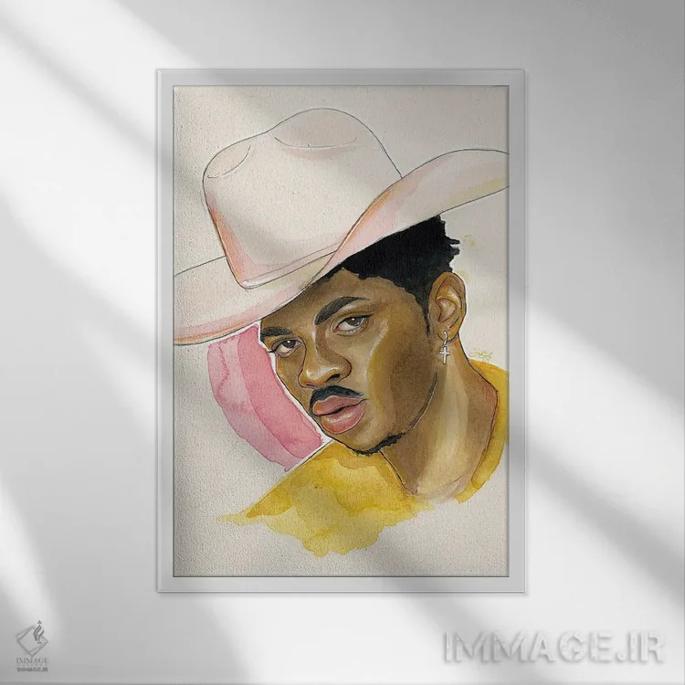 تابلو دکوراتیو لیل ناز ایکس اثر شان الموور - نمای قابدار سفید