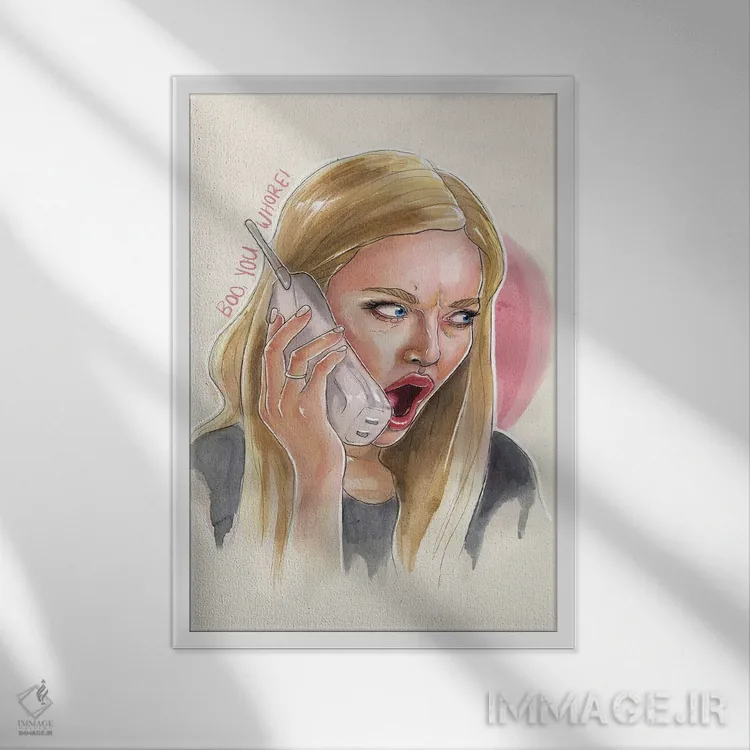 تابلو دکوراتیو کارن اثر شان الموور - نمای قابدار سفید