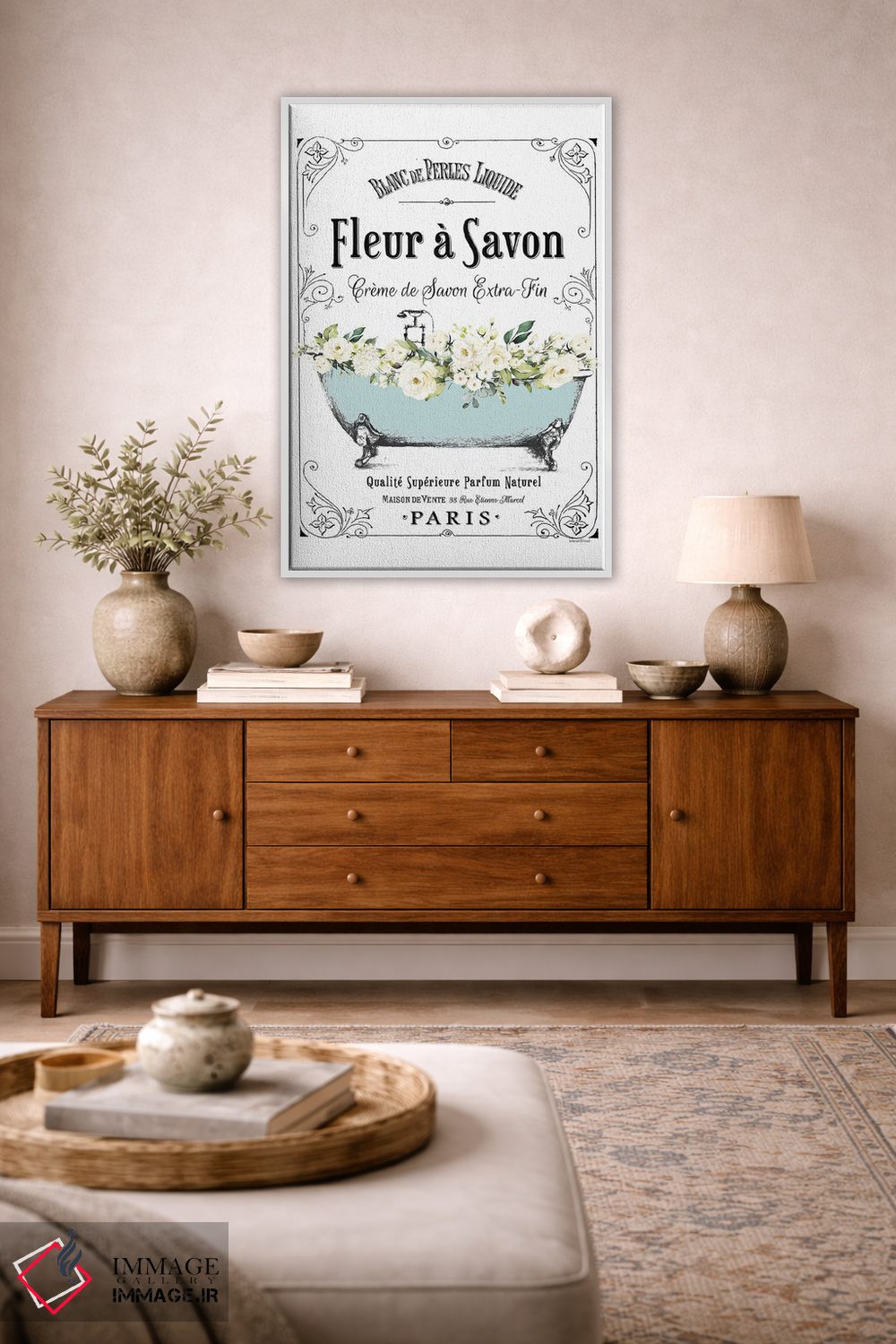 تابلو دکوراتیو ست سرویس بهداشتی فرانسوی I اثر لترد اند لایند - D2W