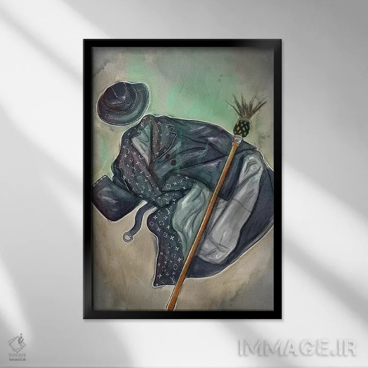 تابلو دکوراتیو جادوگر شرور لوییس ویتون اثر شان الموور - نمای قابدار مشکی