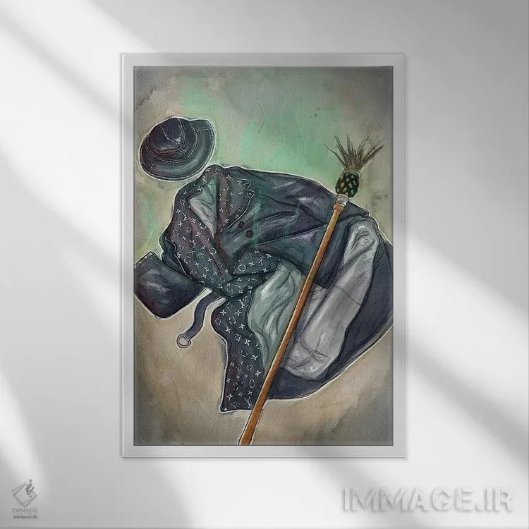 تابلو دکوراتیو جادوگر شرور لوییس ویتون اثر شان الموور - نمای قابدار سفید