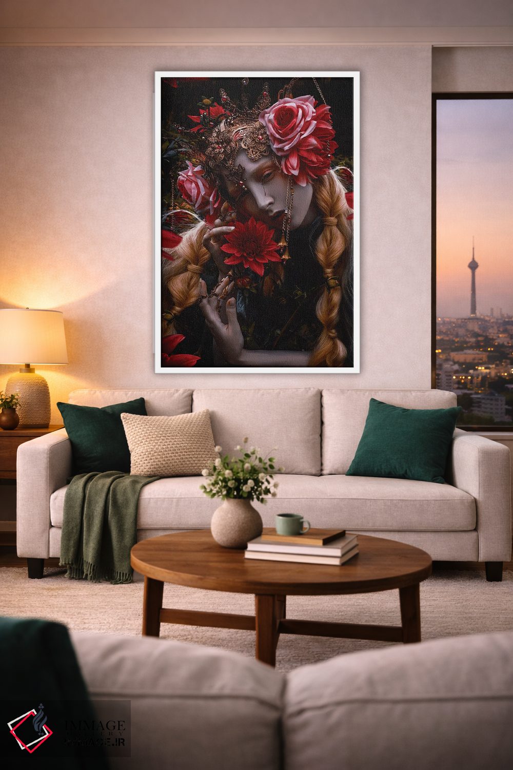 تابلو دکوراتیو گل خونین اثر لیلین لیو - D1W