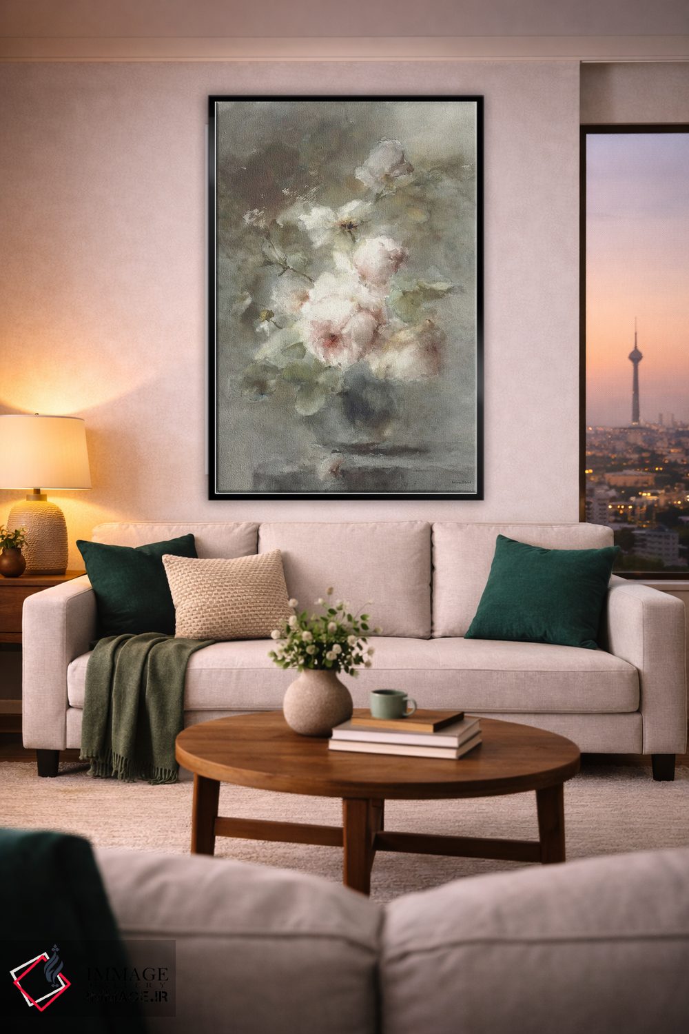 تابلو دکوراتیو دسته گل رز دنیای قدیم اثر لترد اند لایند - D2B