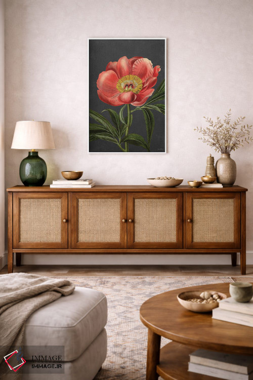 تابلو دکوراتیو گل صدتومانی اثر لترد اند لایند - D3W