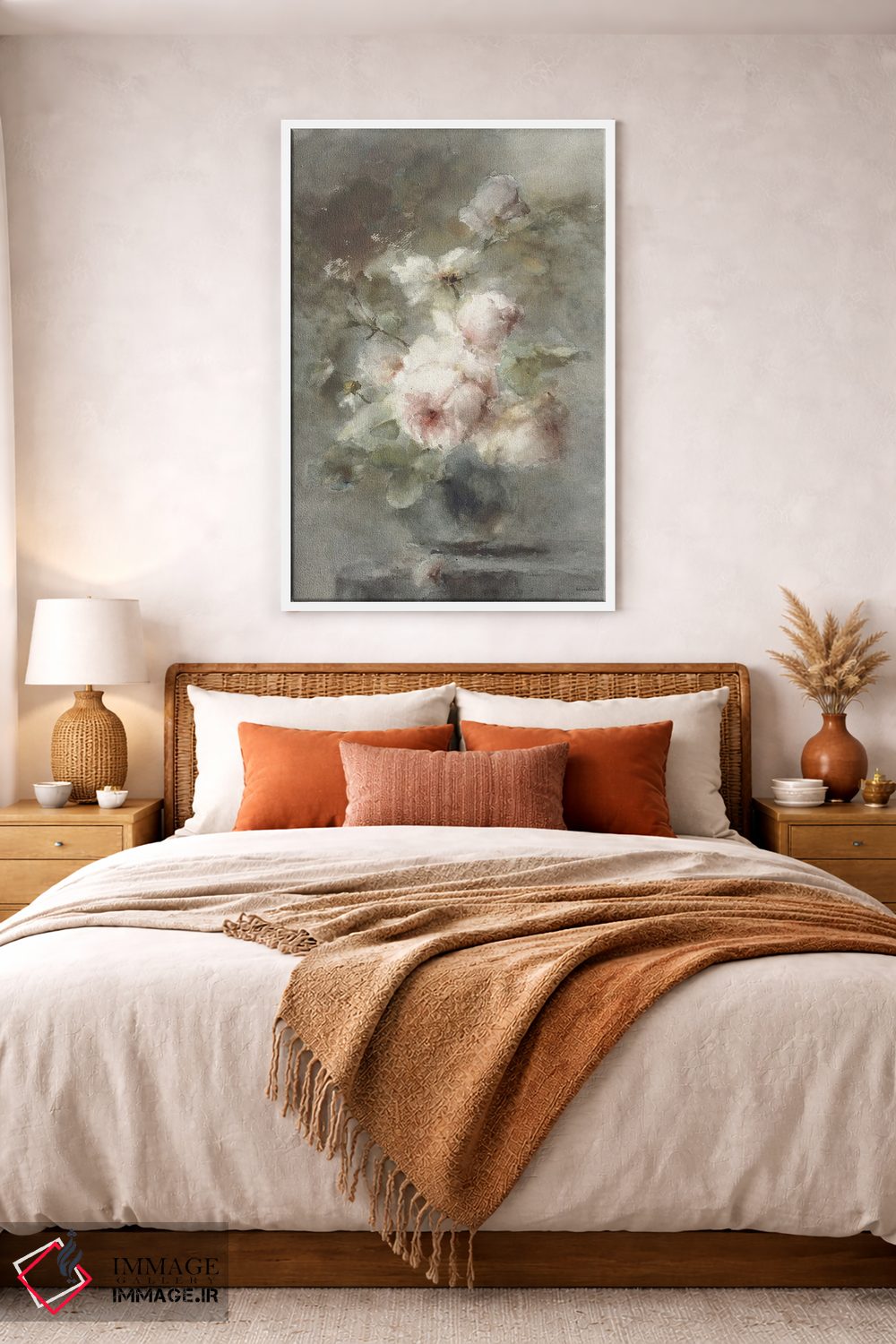 تابلو دکوراتیو دسته گل رز دنیای قدیم اثر لترد اند لایند - D3W