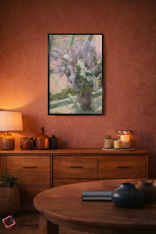تابلو دکوراتیو یاس بنفش در نور اثر لترد اند لایند - D5B