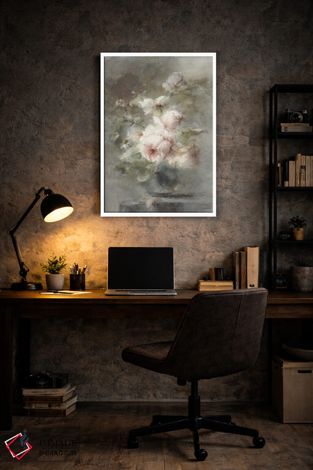 تابلو دکوراتیو دسته گل رز دنیای قدیم اثر لترد اند لایند - D6W