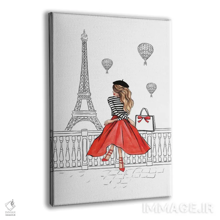 تابلو دکوراتیو پاریس ۲ اثر لالانا آرتس - نمای پرسپکتیو محصول