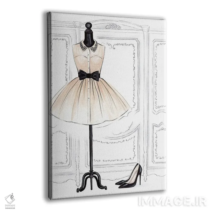 تابلو دکوراتیو لباس شیک اثر لالانا آرتس - نمای پرسپکتیو محصول