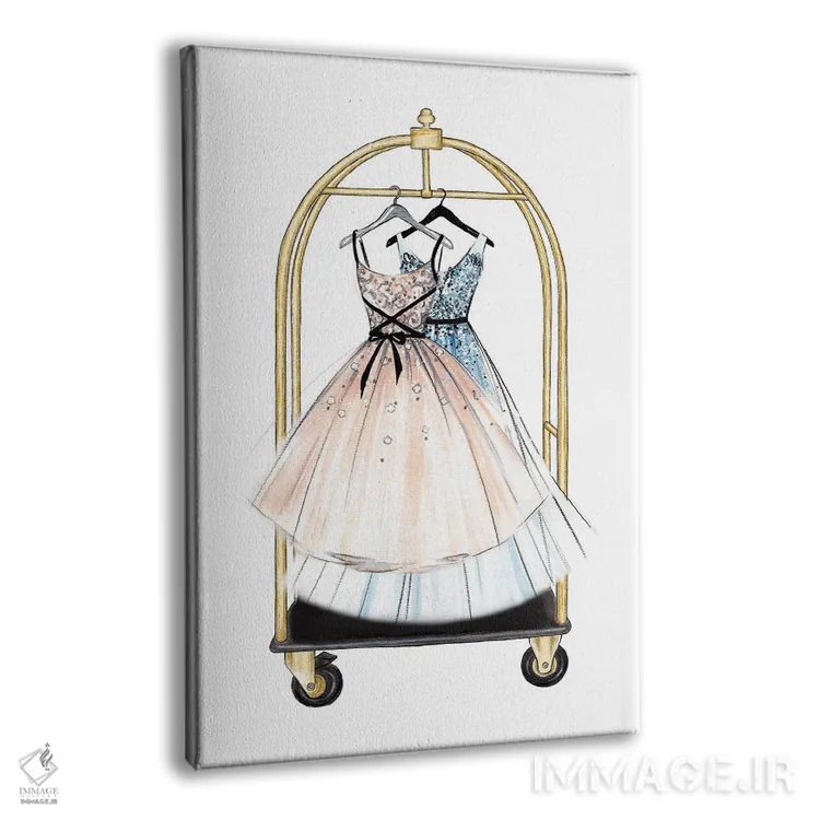 تابلو دکوراتیو پیراهن ها اثر لالانا آرتس - نمای پرسپکتیو محصول