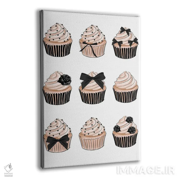 تابلو دکوراتیو کاپ کیک ها اثر لالانا آرتس - نمای پرسپکتیو محصول