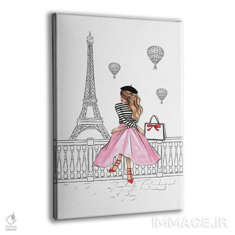 تابلو دکوراتیو پاریس اثر لالانا آرتس - نمای پرسپکتیو محصول