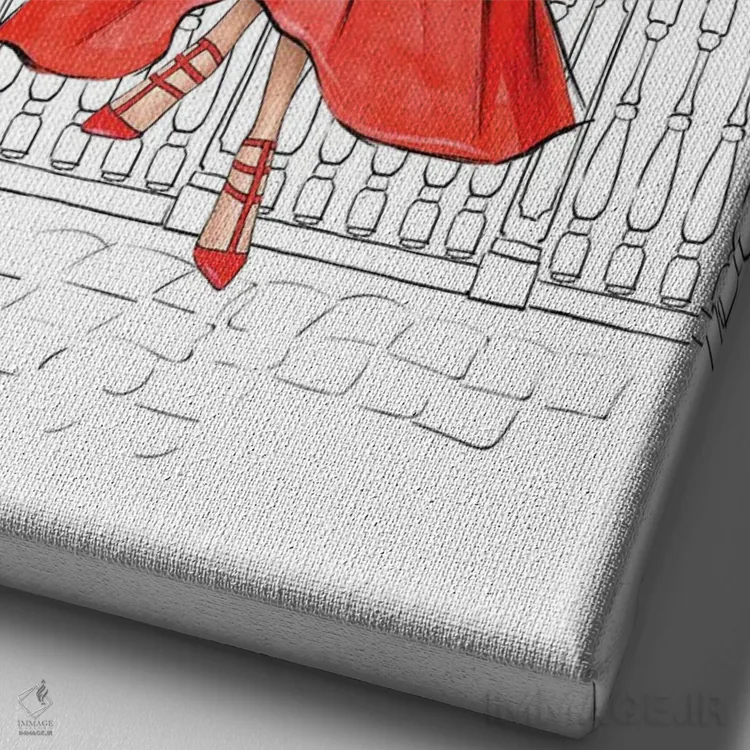 تابلو دکوراتیو پاریس ۲ اثر لالانا آرتس - نمای نزدیک بافت بوم