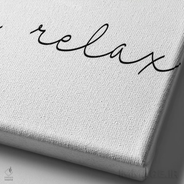 تابلو دکوراتیو زمان استراحت اثر لالانا آرتس - نمای نزدیک بافت بوم