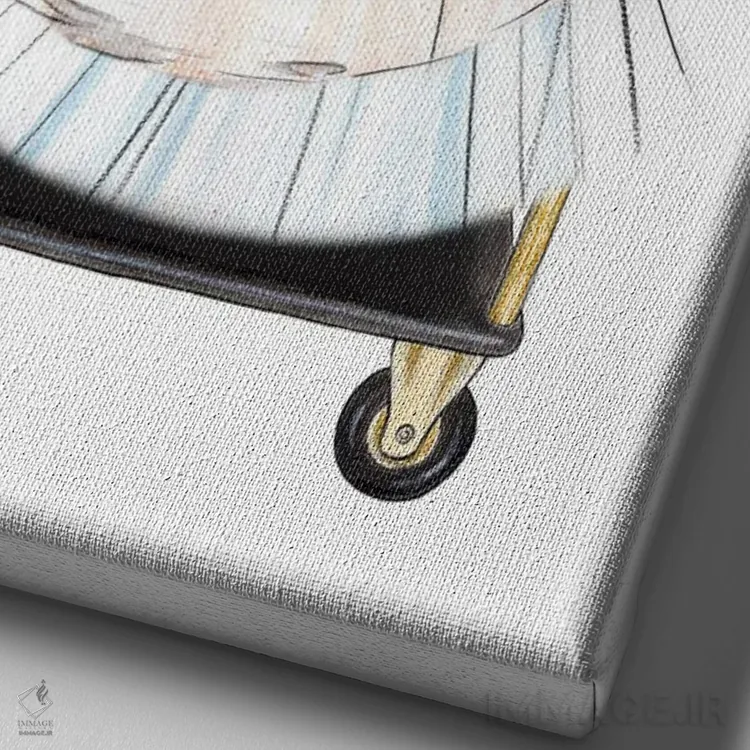 تابلو دکوراتیو پیراهن ها اثر لالانا آرتس - نمای نزدیک بافت بوم