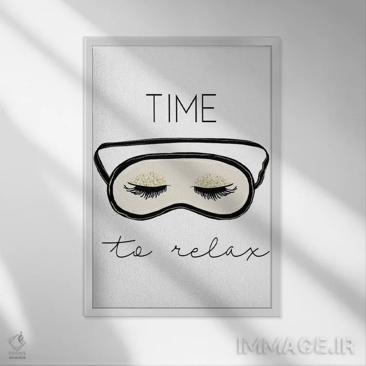 تابلو دکوراتیو زمان استراحت اثر لالانا آرتس - نمای قابدار سفید