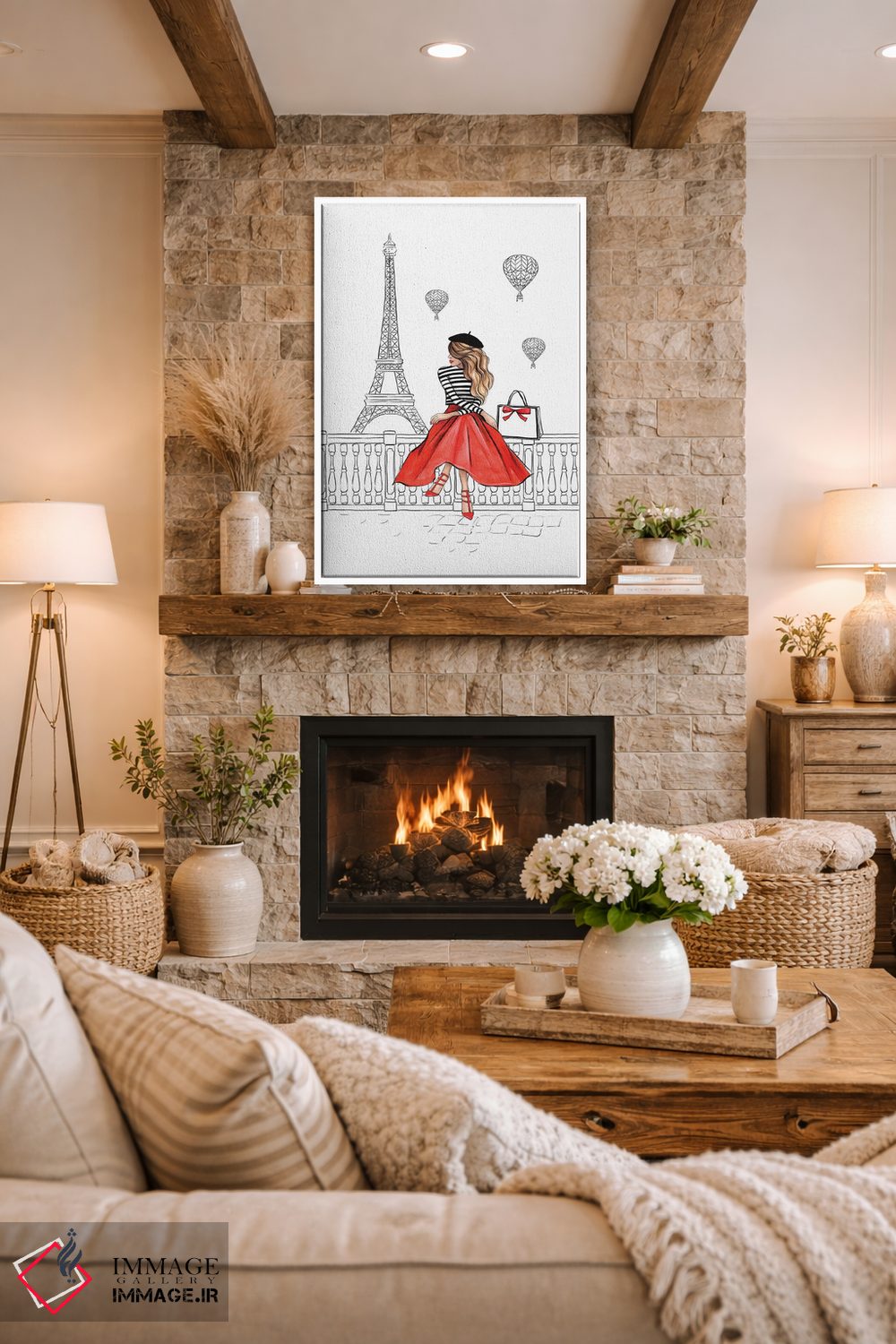 تابلو دکوراتیو پاریس ۲ اثر لالانا آرتس - D1W