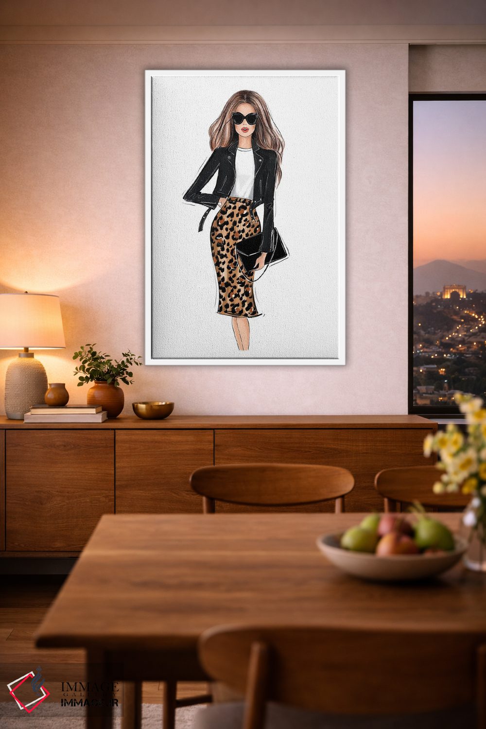 تابلو دکوراتیو دامن پلنگی اثر لالانا آرتس - D1W