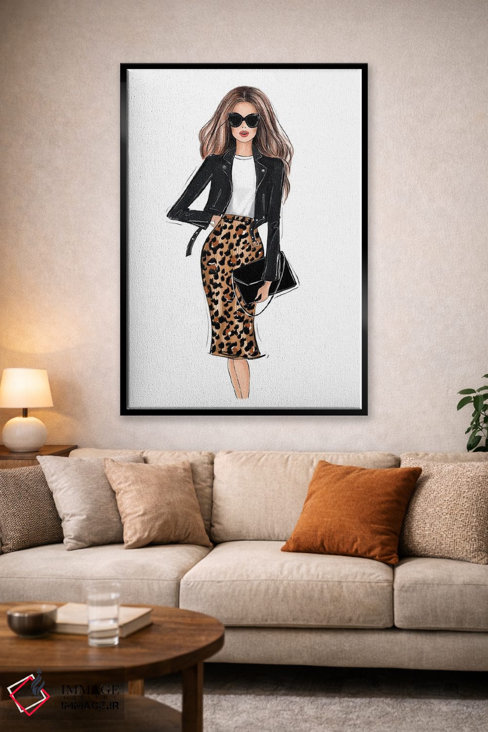 تابلو دکوراتیو دامن پلنگی اثر لالانا آرتس - D2B