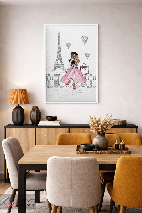 تابلو دکوراتیو پاریس اثر لالانا آرتس - D6W