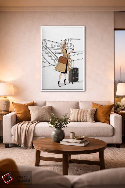 تابلو دکوراتیو سفر کاری؛ دختر بلوند اثر لالانا آرتس - D1W