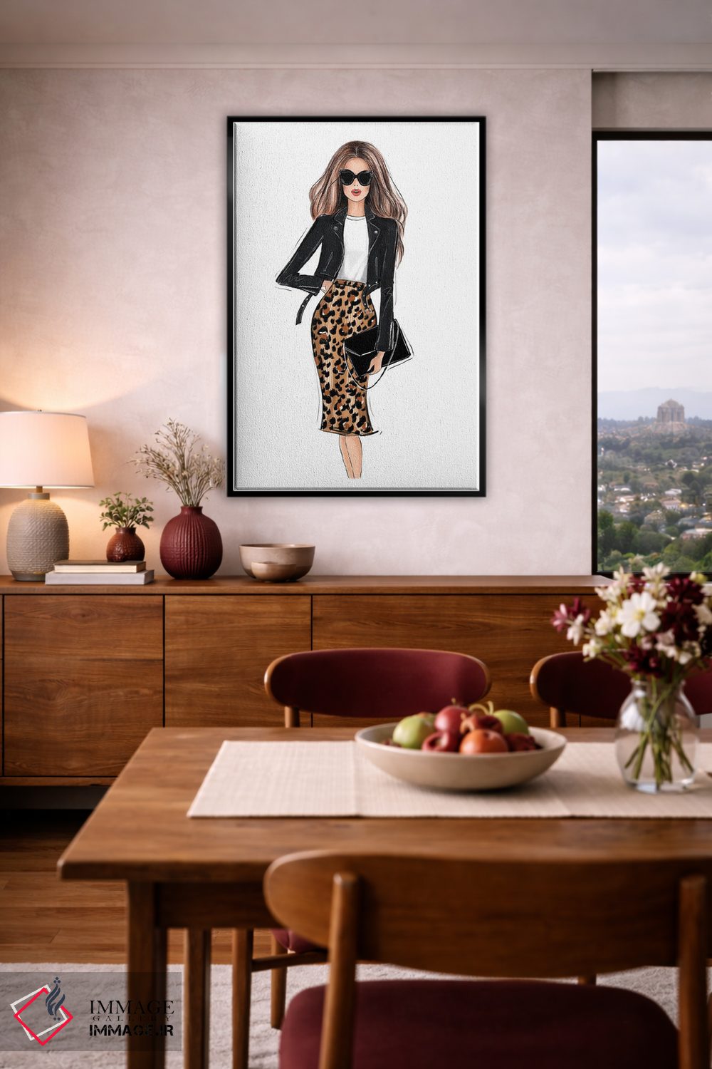 تابلو دکوراتیو دامن پلنگی اثر لالانا آرتس - D6B