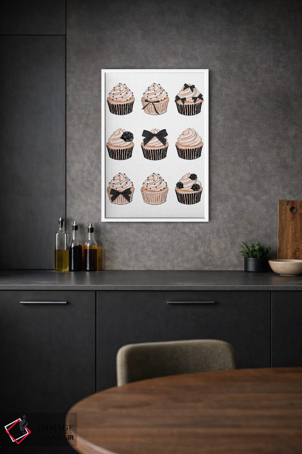 تابلو دکوراتیو کاپ کیک ها اثر لالانا آرتس - D1W