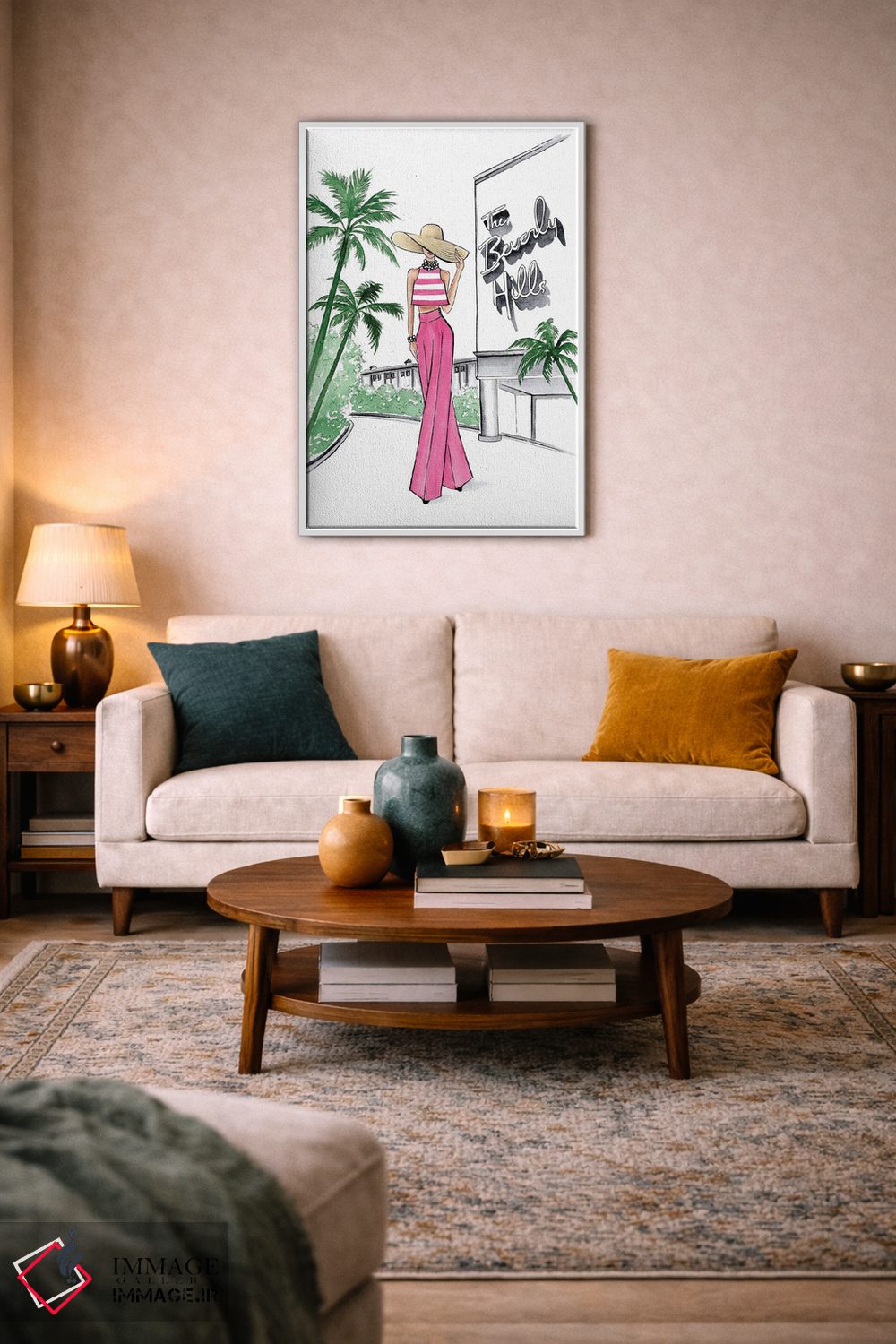 تابلو دکوراتیو بورلی هیلز اثر لالانا آرتس - D3W