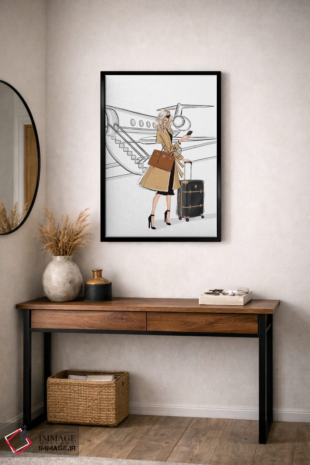 تابلو دکوراتیو سفر کاری؛ دختر بلوند اثر لالانا آرتس - D4B