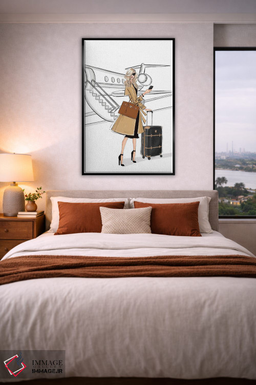 تابلو دکوراتیو سفر کاری؛ دختر بلوند اثر لالانا آرتس - D5B