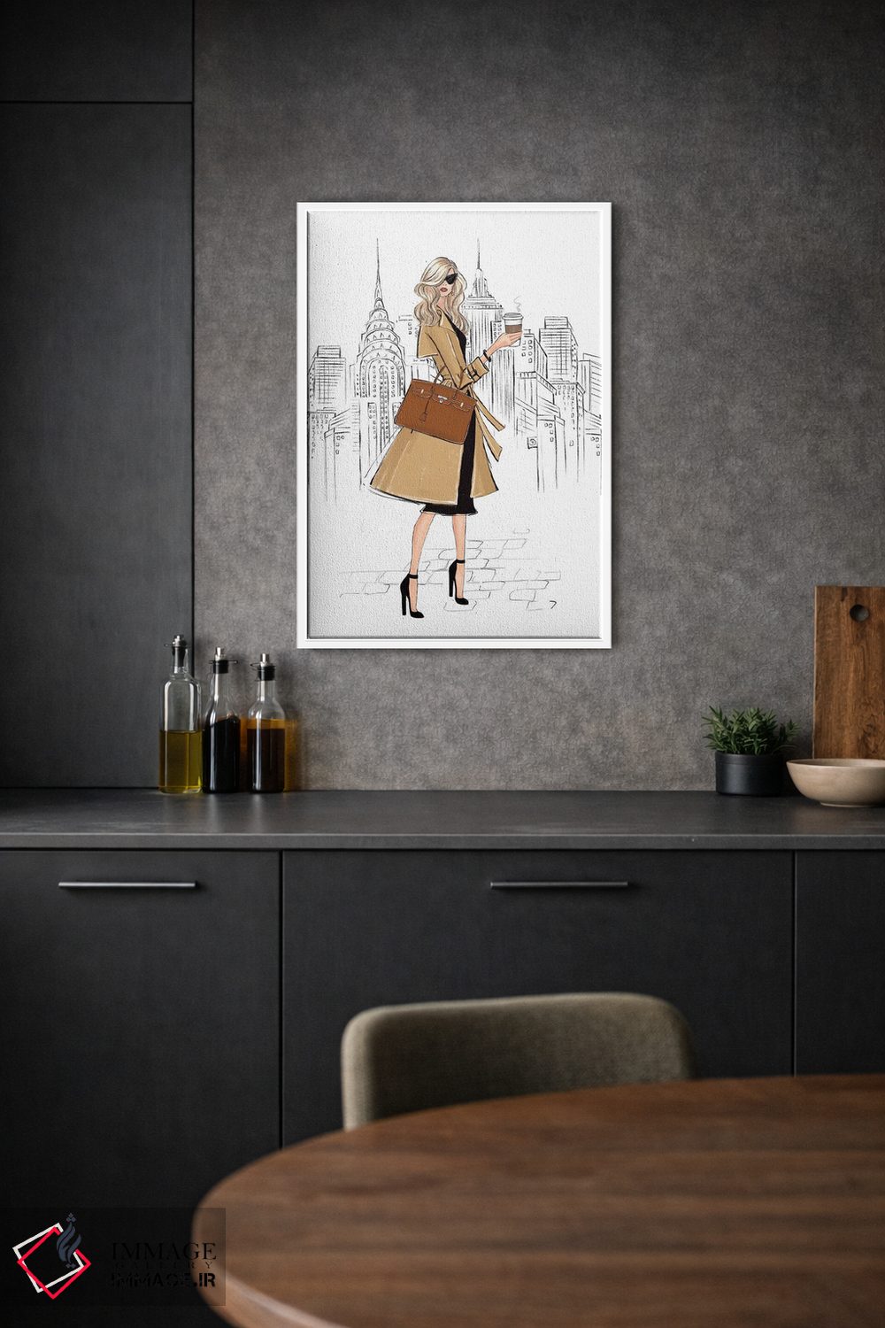 تابلو دکوراتیو تیپ در نیویورک؛ دختر بلوند اثر لالانا آرتس - D1W