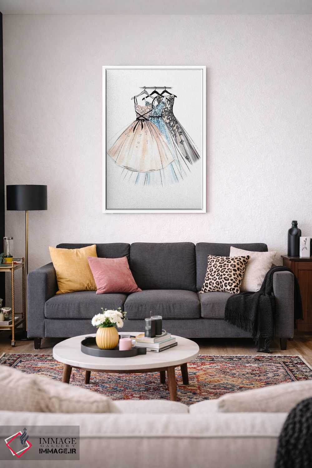 تابلو دکوراتیو پیراهن های مجلسی اثر لالانا آرتس - D2W