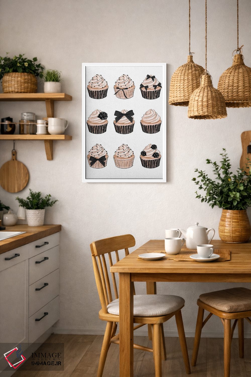 تابلو دکوراتیو کاپ کیک ها اثر لالانا آرتس - D4W